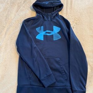 Under Armour Navy Hoodie with Bright Blue Logo